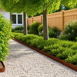 Lawn Edging 10 Pieces 100x15cm Steel Garden Border Flexible Landscape Rusty