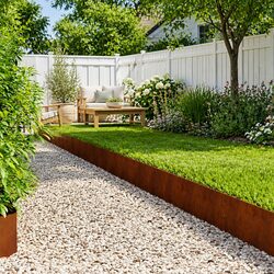 Garden Lawn Edging 10 pcs 100 x 30 cm Steel Brown Landscape Border