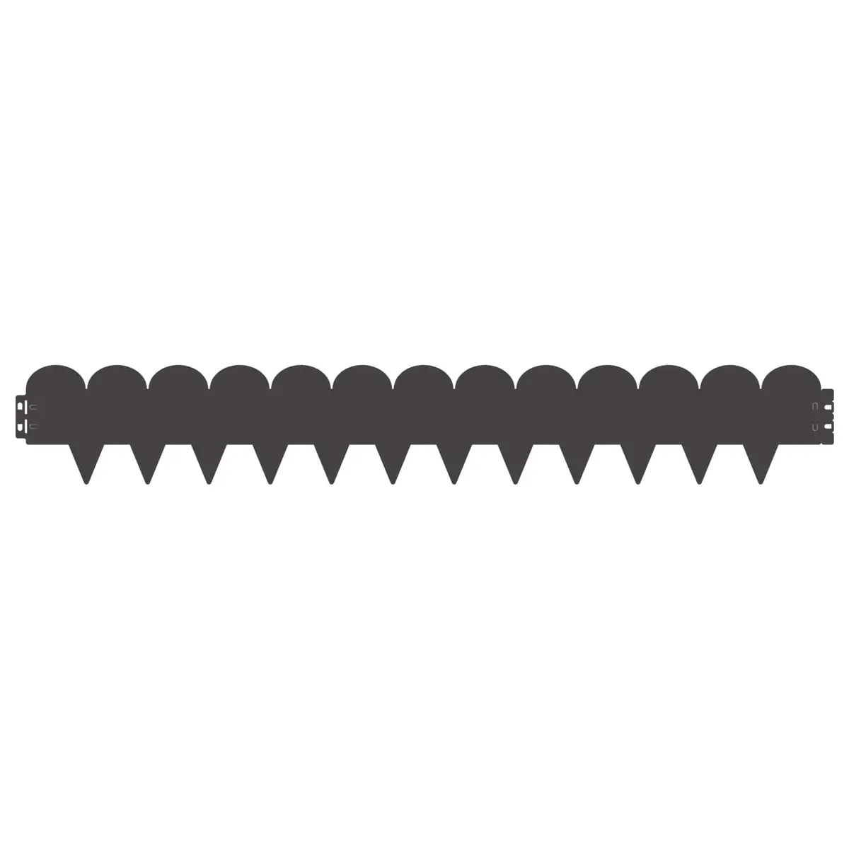 Garden Lawn Edging Steel Border 103x15cm Black 20 Piece