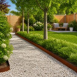 Garden Lawn Edging 20 Pieces Steel Borders Landscape Edging Outdoor Fencing