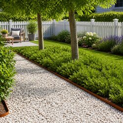 Lawn Garden Edging Border 10 Pieces Steel Flexible Landscaping Rustic Brown