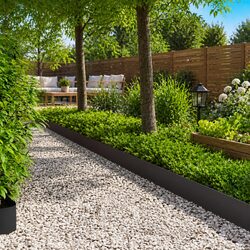 Garden Lawn Edging Border 20 pcs Steel Black Flexible Landscape Barrier