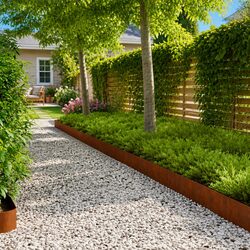 Garden Lawn Edging 20 Pieces 100x12cm Steel Border Landscape Barrier Define