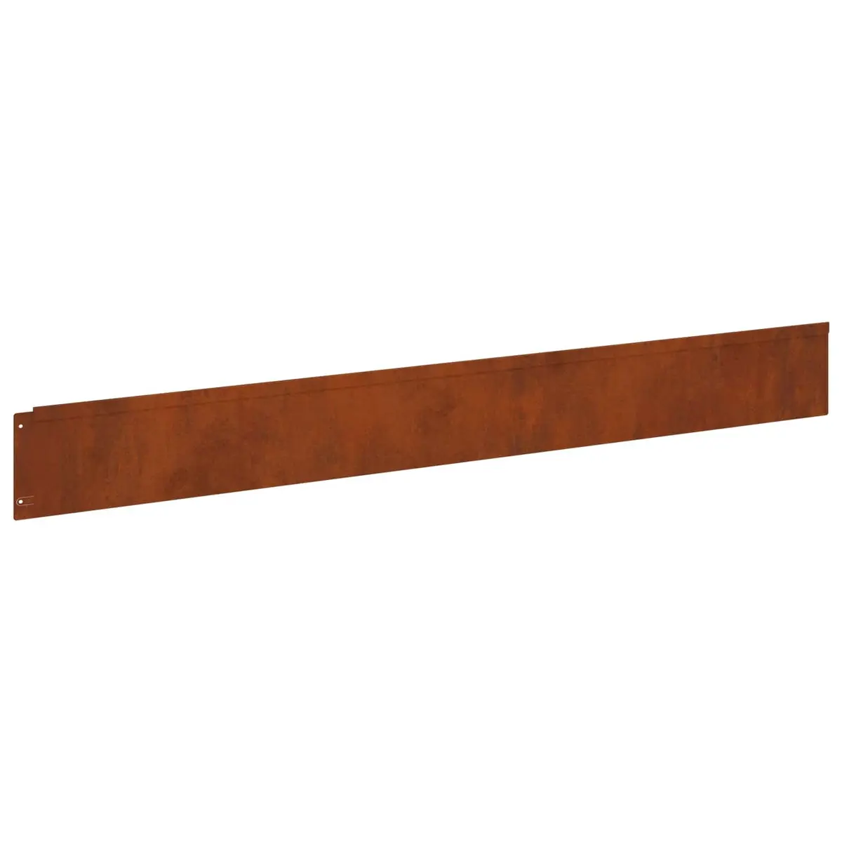 Garden Lawn Edging Steel Top Fold 100x12cm Rusty 20 Piece