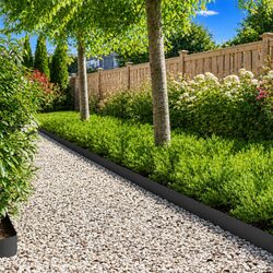 Garden Lawn Edging 10 pcs Steel Border Modern Landscape Outdoor Barrier Black