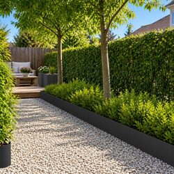 Garden Lawn Edging Steel 20 Pieces 100x18cm Landscape Border Flexible Modern