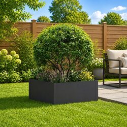 Steel Garden Border Edging 60x60x35cm Landscape Lawn Bed Pathway Barrier Black