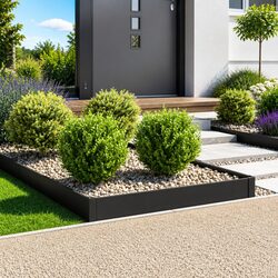 Garden Border Edging Steel 4 Pieces Lawn Pathway Landscape Fence Strip Black