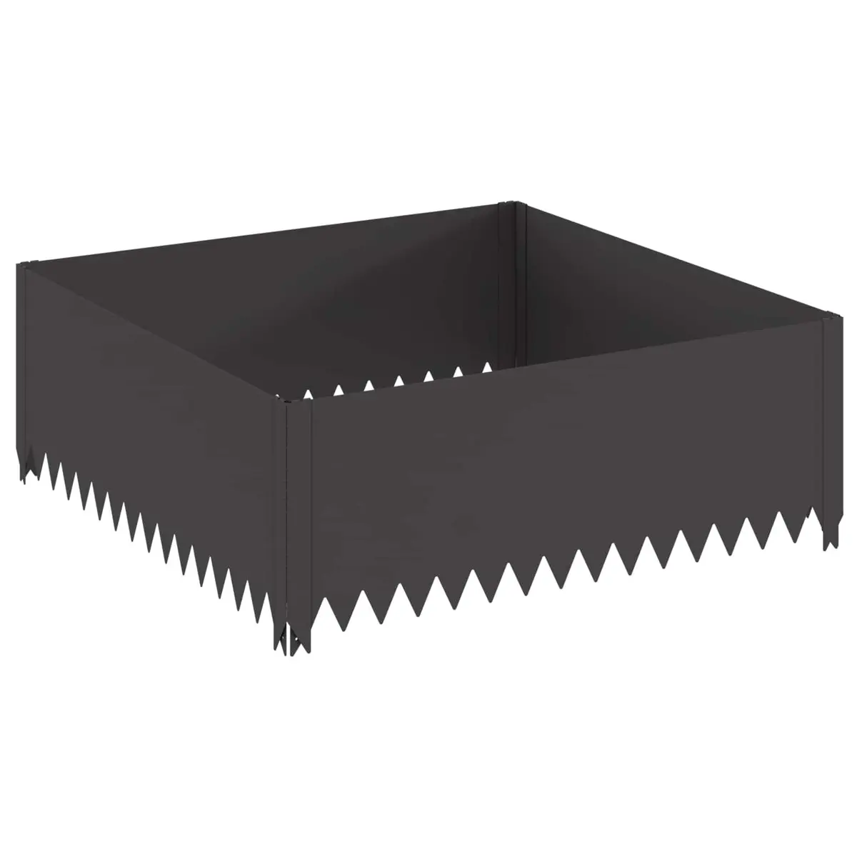 Garden Edging Steel Border Durable 100x100x35cm Black