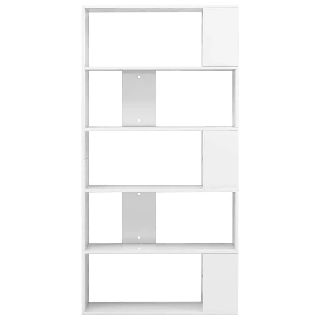 Book Cabinet Room Divider High Gloss White 80x24x159cm