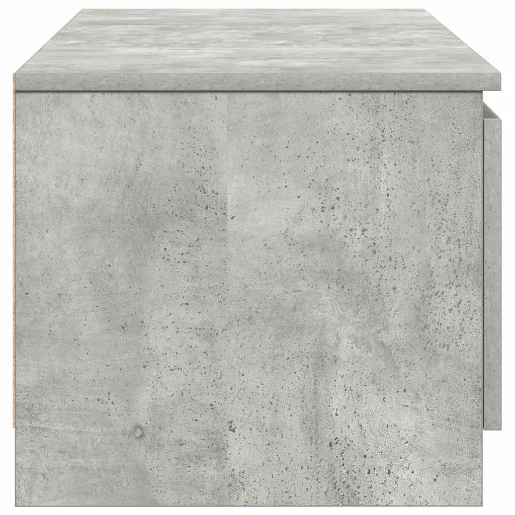 TV Cabinet Grey Engineered Wood 140x40x35.5 cm Storage Unit 2 Doors Open Compartments