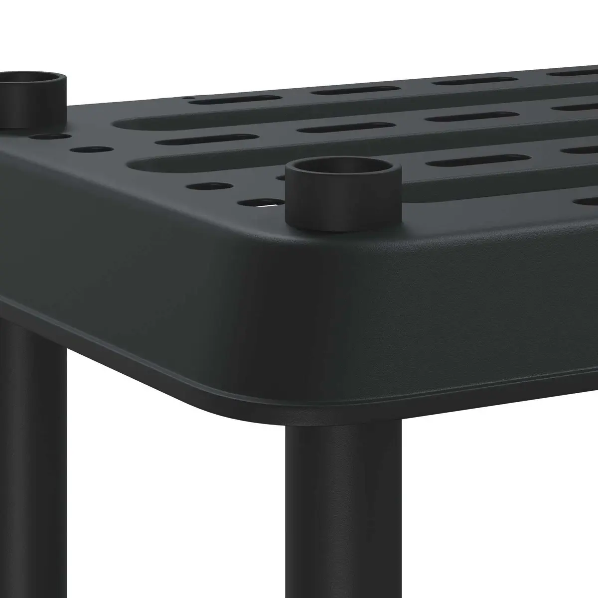 2-Tier Shelving Unit Storage Organizer 100 x 40 x 55.5 cm Anthracite
