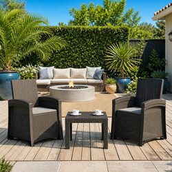 Reclining Garden Chair 2 Pcs Anthracite Outdoor Patio Seating Adjustable