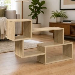 Floating Wall Shelf Brown Sonoma Oak 87x20x55cm Modern Storage Organizer