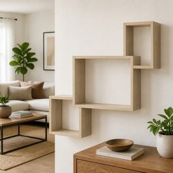 Wall Shelf Wall-Mounted Storage Sonoma Oak Brown Modern Living Room Bedroom