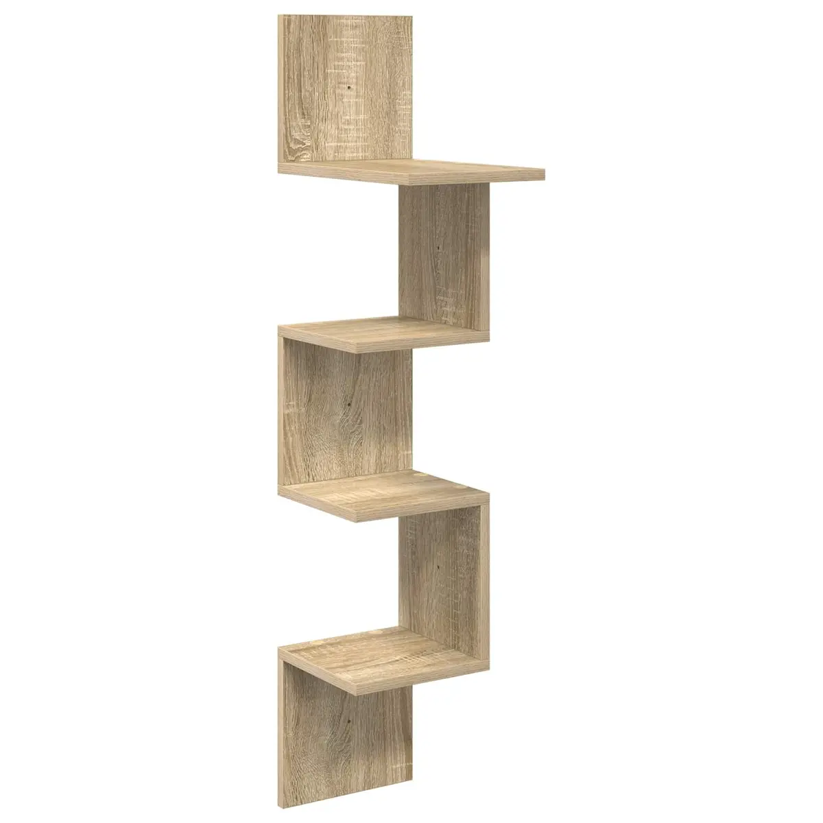 Wall Shelf Wall-Mounted Storage Engineered Wood Brown 32 x 21 x 107 cm
