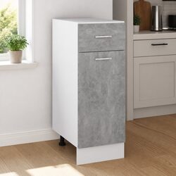 Drawer Bottom Cabinet Grey Kitchen Storage Cupboard Shelves Door Organiser