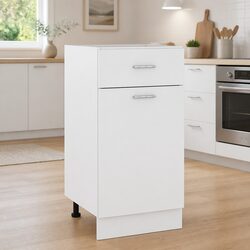 White Kitchen Drawer Cabinet Storage Sideboard Cupboard 40x46x81.5cm Furniture