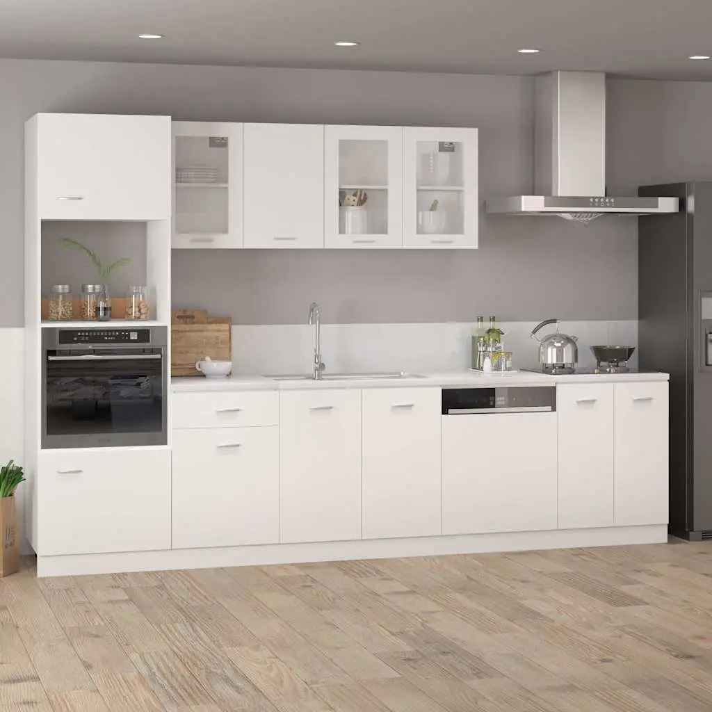 Kitchen Cabinet White Compact Storage Sideboard 40x46x81.5cm Engineered Wood