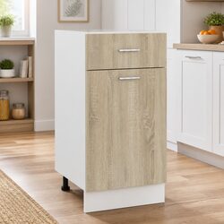Drawer Bottom Cabinet Kitchen Storage Brown Engineered Wood 40x46x81.5cm
