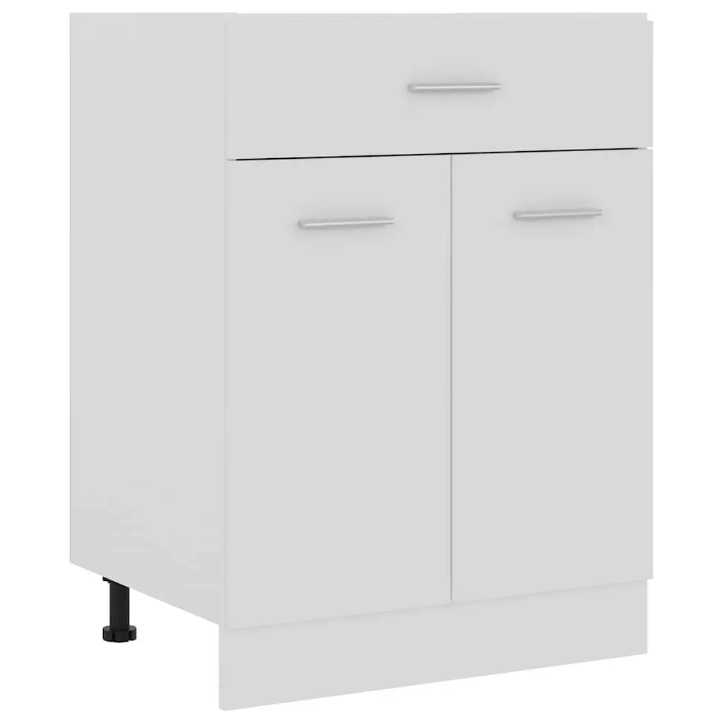 Kitchen Storage Cabinet White Drawer Scandinavian Modern Organised Shelves