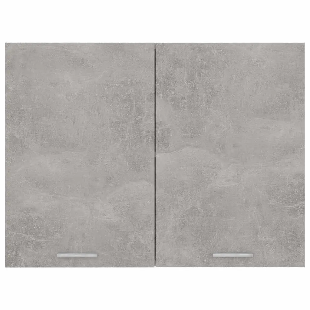 Hanging Cabinet Grey Storage Unit Two Doors Shelves Engineered Wood
