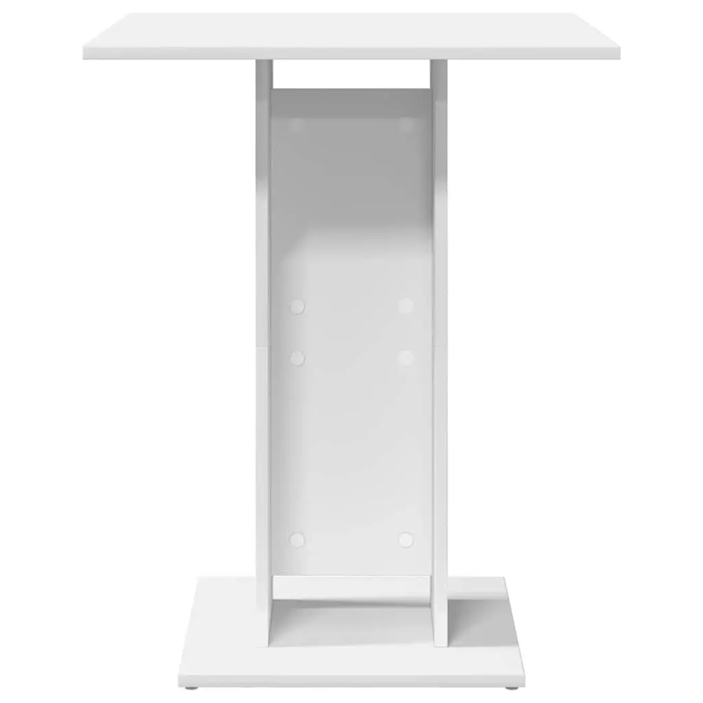Bistro Table White Engineered Wood 60x60x75 cm Kitchen Dining Room High Table