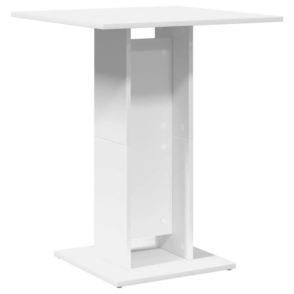 Bistro Table White Engineered Wood 60x60x75 cm Kitchen Dining Room High Table