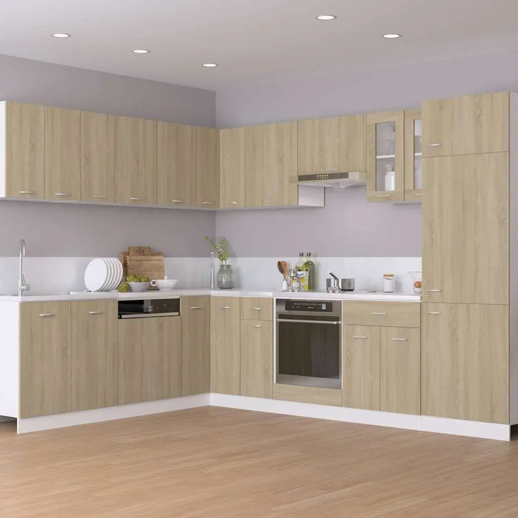 Corner Bottom Cabinet Kitchen Storage Cupboard Brown Engineered Wood 75.5x81.5 cm