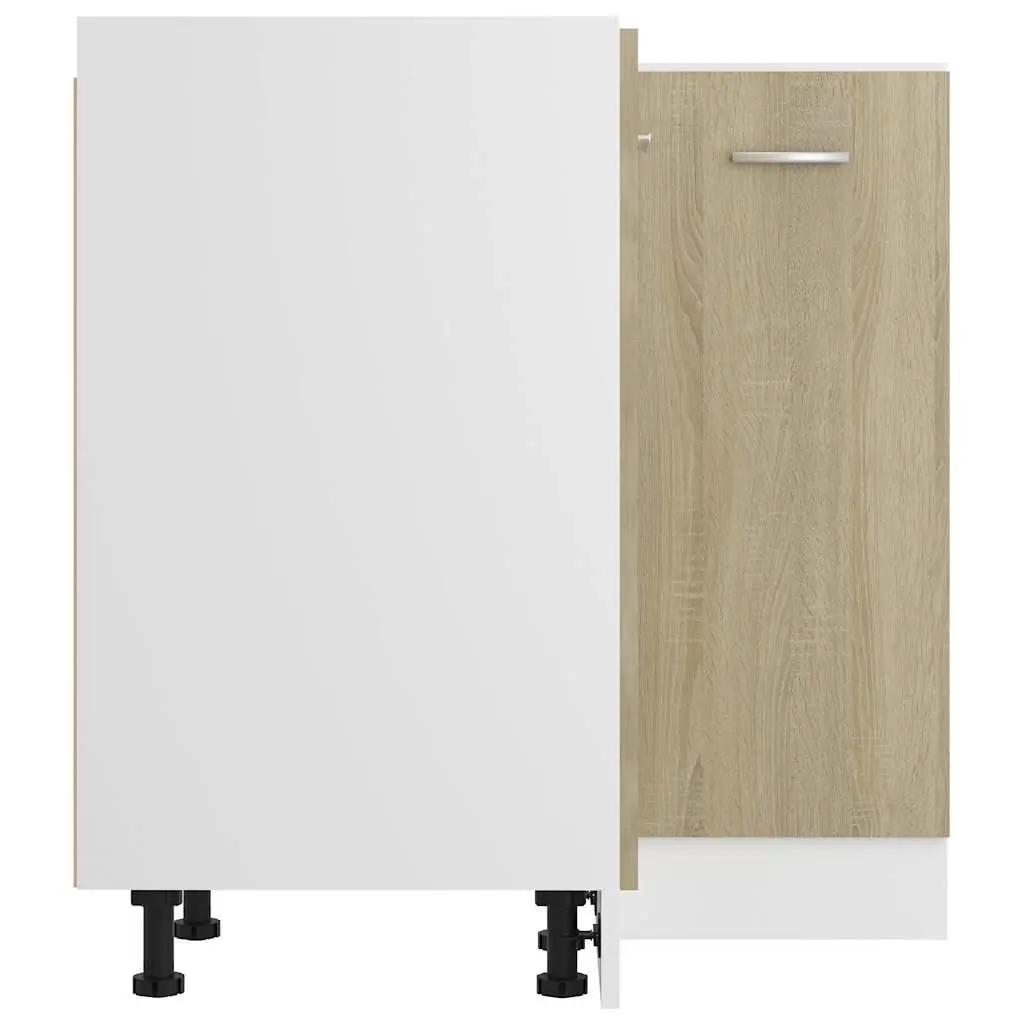 Corner Bottom Cabinet Kitchen Storage Cupboard Brown Engineered Wood 75.5x81.5 cm