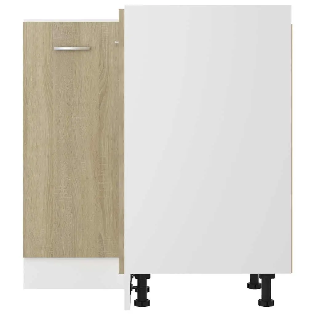 Corner Bottom Cabinet Kitchen Storage Cupboard Brown Engineered Wood 75.5x81.5 cm
