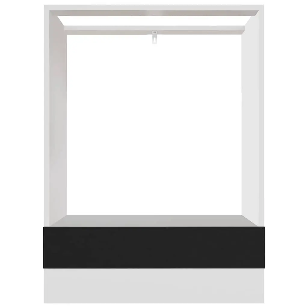 Oven Cabinet Engineered Wood Shelf Organiser 60x46x81.5cm Black