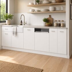 Dishwasher Panel White Kitchen Cabinet Front Cover Engineered Wood 59.5x67cm