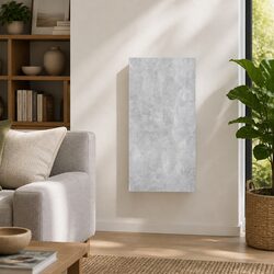 Wall-Mounted TV Cabinet Grey 2 Shelves Living Room Storage Unit Engineered Wood