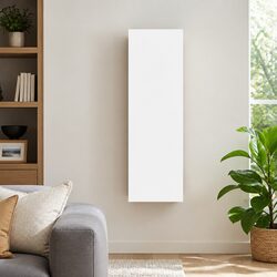 TV Cabinet White Wall-Mounted Living Room Storage Unit with 2 Shelves