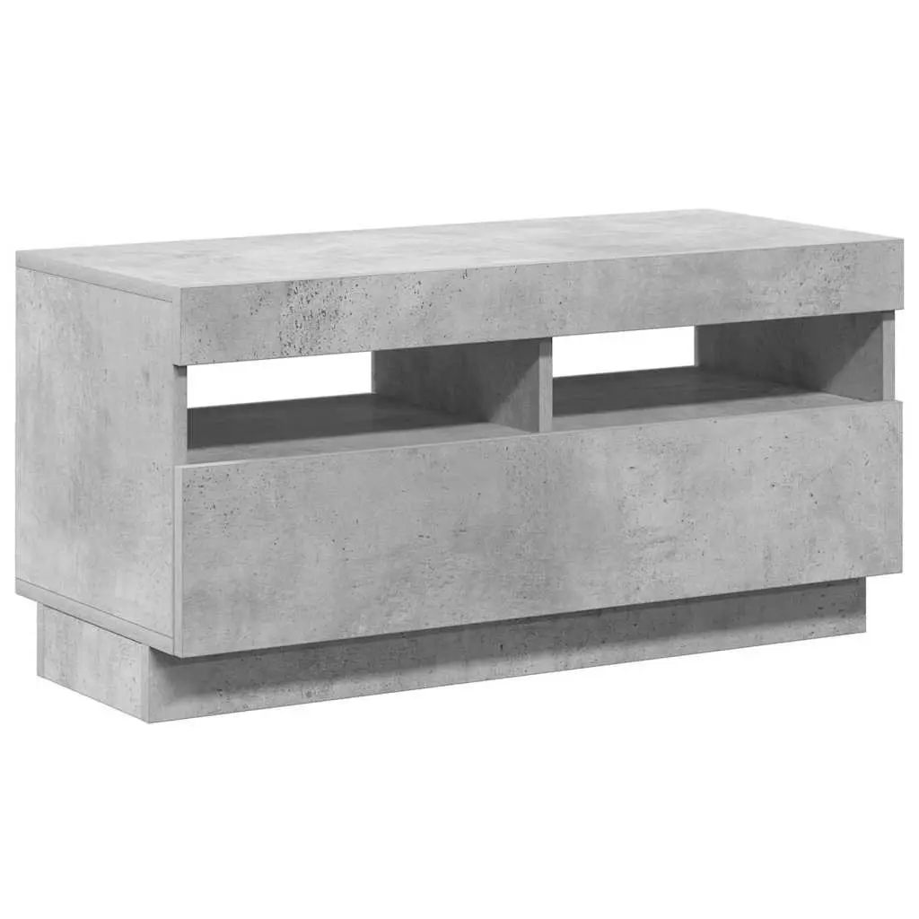 TV Cabinet RGB LED Lights Modern Media Storage Stand Unit Grey