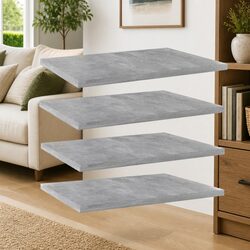 Bookshelf Boards 4 pcs Grey 40x30x1.5 cm Engineered Wood Storage Shelves