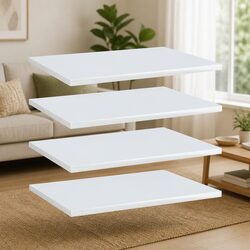 Bookshelf Boards 4 Pieces High Gloss White 40x30x1.5 cm Engineered Wood Shelves