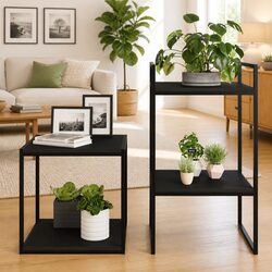Bookshelf Boards 4 Pieces Black Floating Shelves Storage Solution Engineered