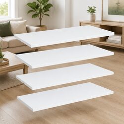 Bookshelf Boards 4 pcs White 60x30x1.5 cm Storage Shelves Engineered Wood Panel