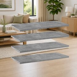 Bookshelf Boards 4 pcs Concrete Grey 60x30x1.5 cm Storage Shelving Engineered