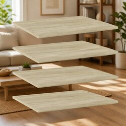 Floating Bookshelf Boards 4 pcs Brown Storage Shelves Wall Mount Display 60x50cm
