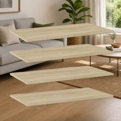 Bookshelf Boards 4 pcs Brown 80x40x1.5 cm Storage Shelves Engineered Wood