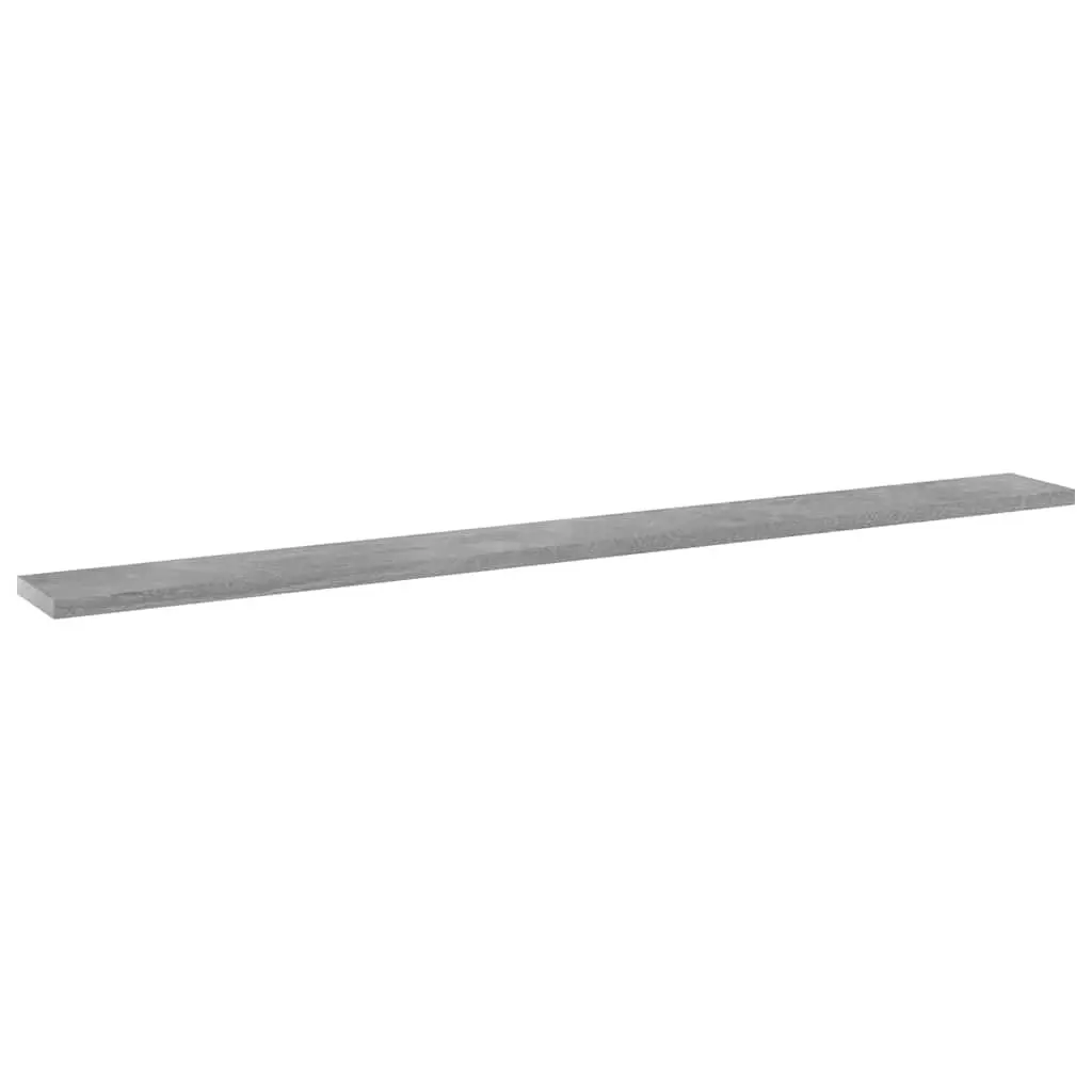 Floating Shelf Boards Engineered Wood 100 x 10 x 1.5 cm Grey 4 Pack