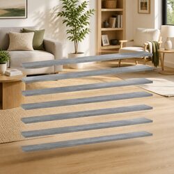 Engineered Wood Bookshelf Boards Grey 100x10x1.5 cm Set of 8 Storage Shelves