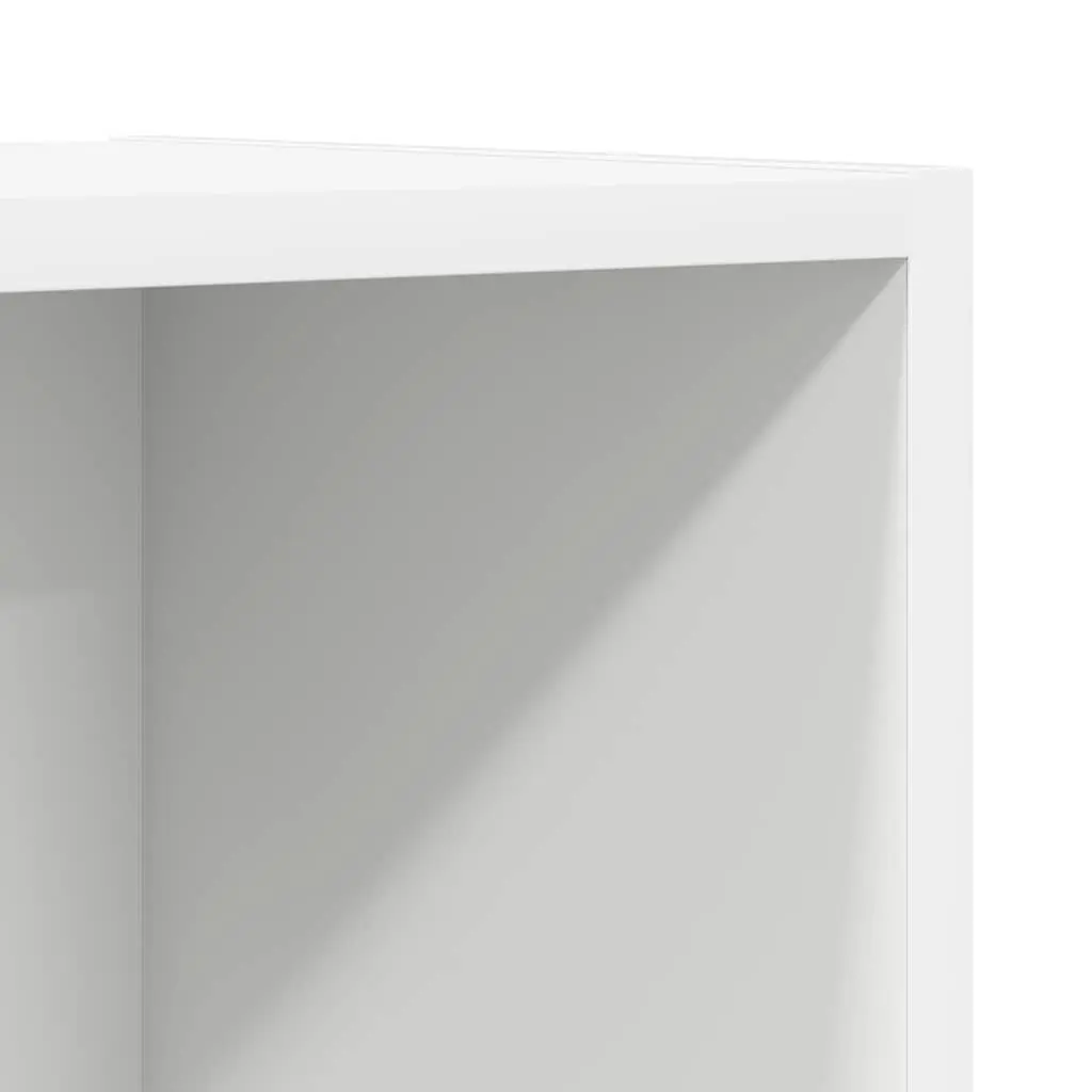 Wall-mounted TV Cabinet White Storage Unit 3 Compartments