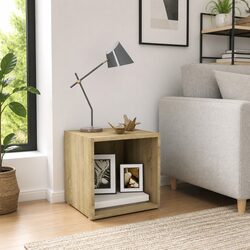 TV Cabinet Sonoma Oak Engineered Wood Ground Stand Living Room Storage Unit