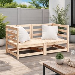Outdoor Sectional Sofa Corner Unit 2 Pieces Garden Lounge Seating Modular