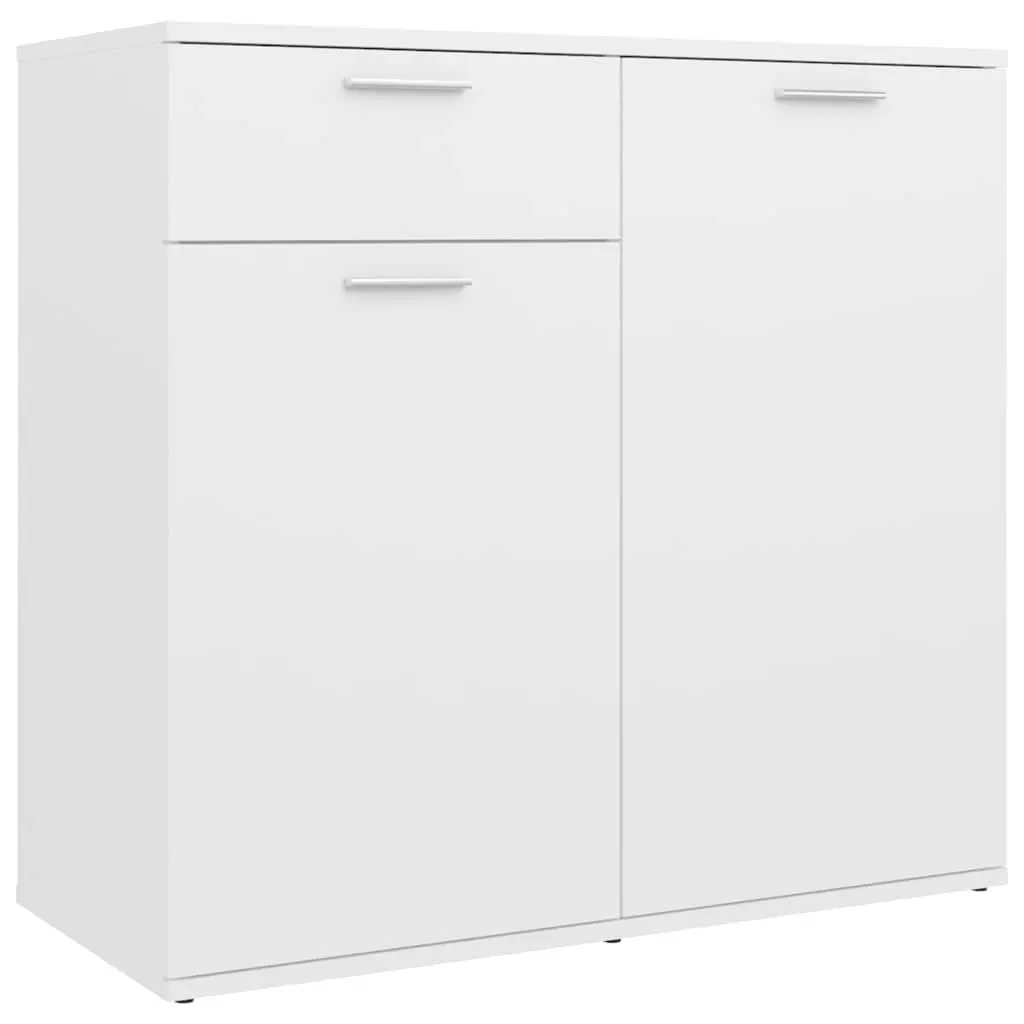 Sideboard Storage Cabinet 80x36x75cm White 2 Doors Drawer Home Furniture
