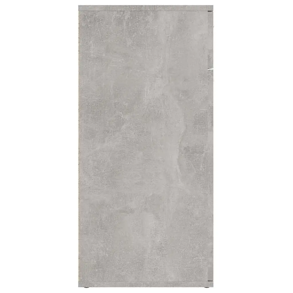 Sideboard Storage Cabinet Minimalist Grey 80x36x75cm 2 Doors Drawer